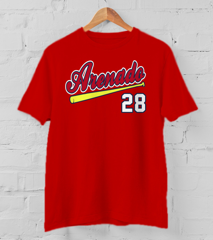Arenado 28 Cardinals Baseball Bat Jersey T-Shirt