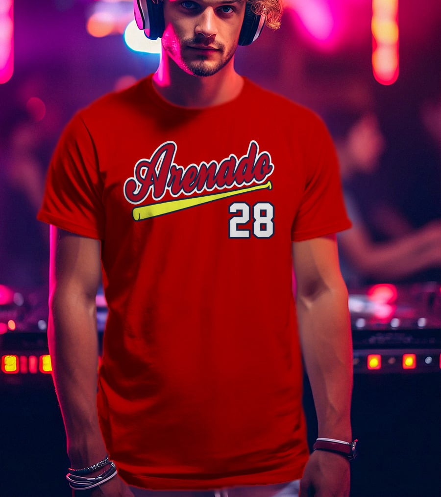 Arenado 28 Cardinals Baseball Bat Jersey T-Shirt