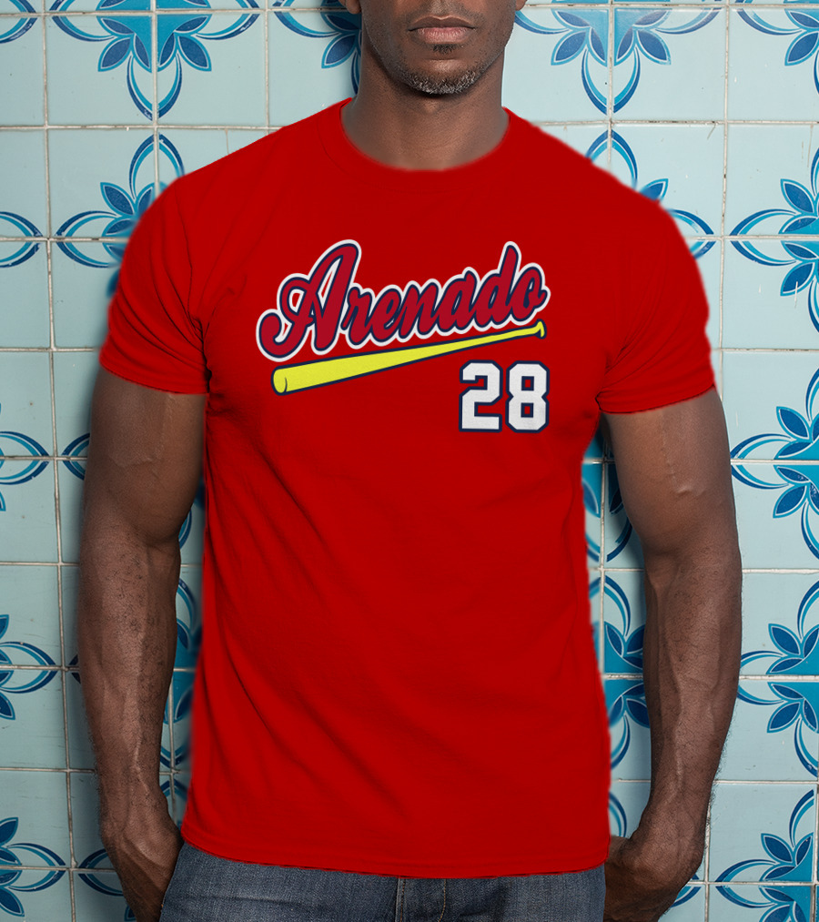 Arenado 28 Cardinals Baseball Bat Jersey T-Shirt