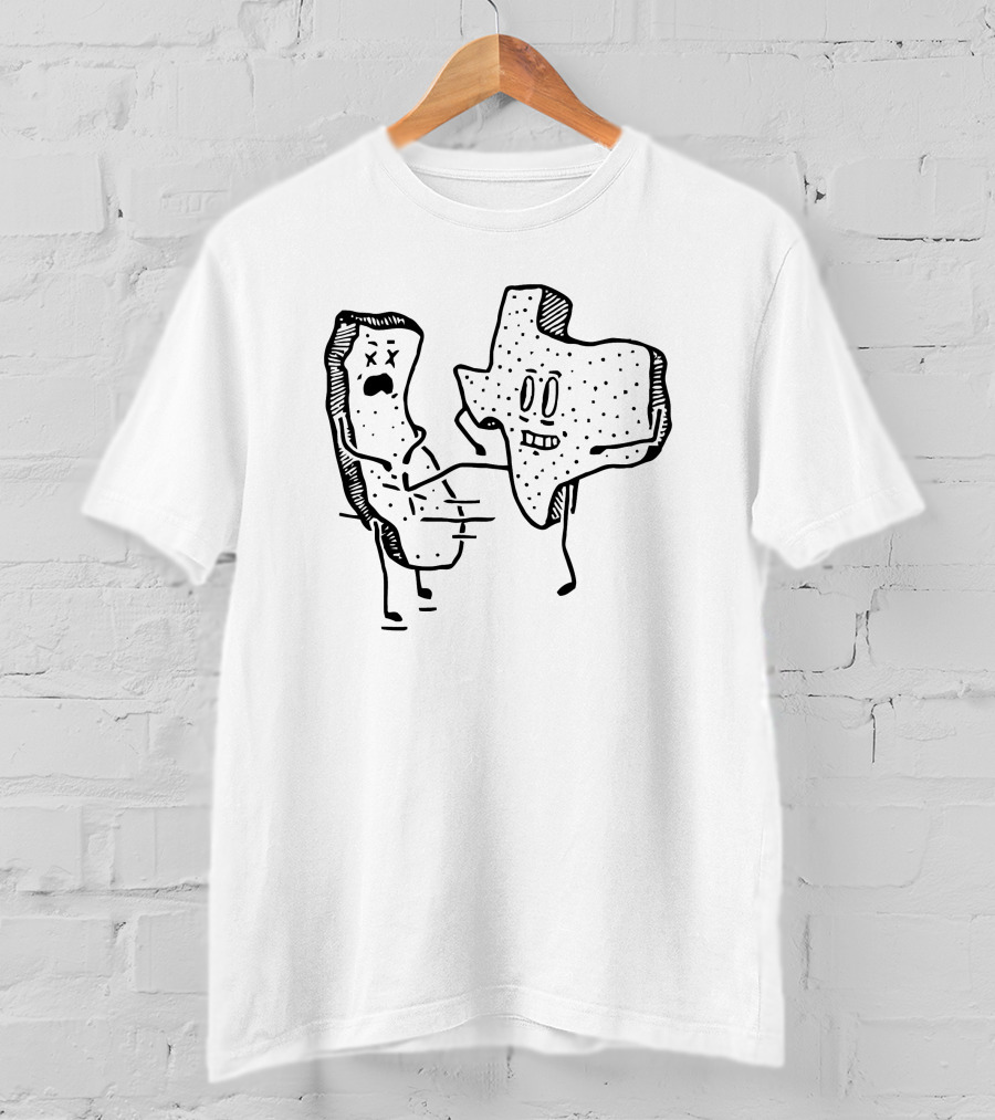Don’t California My Texas State Outline Cartoon Humorous Image T-Shirt