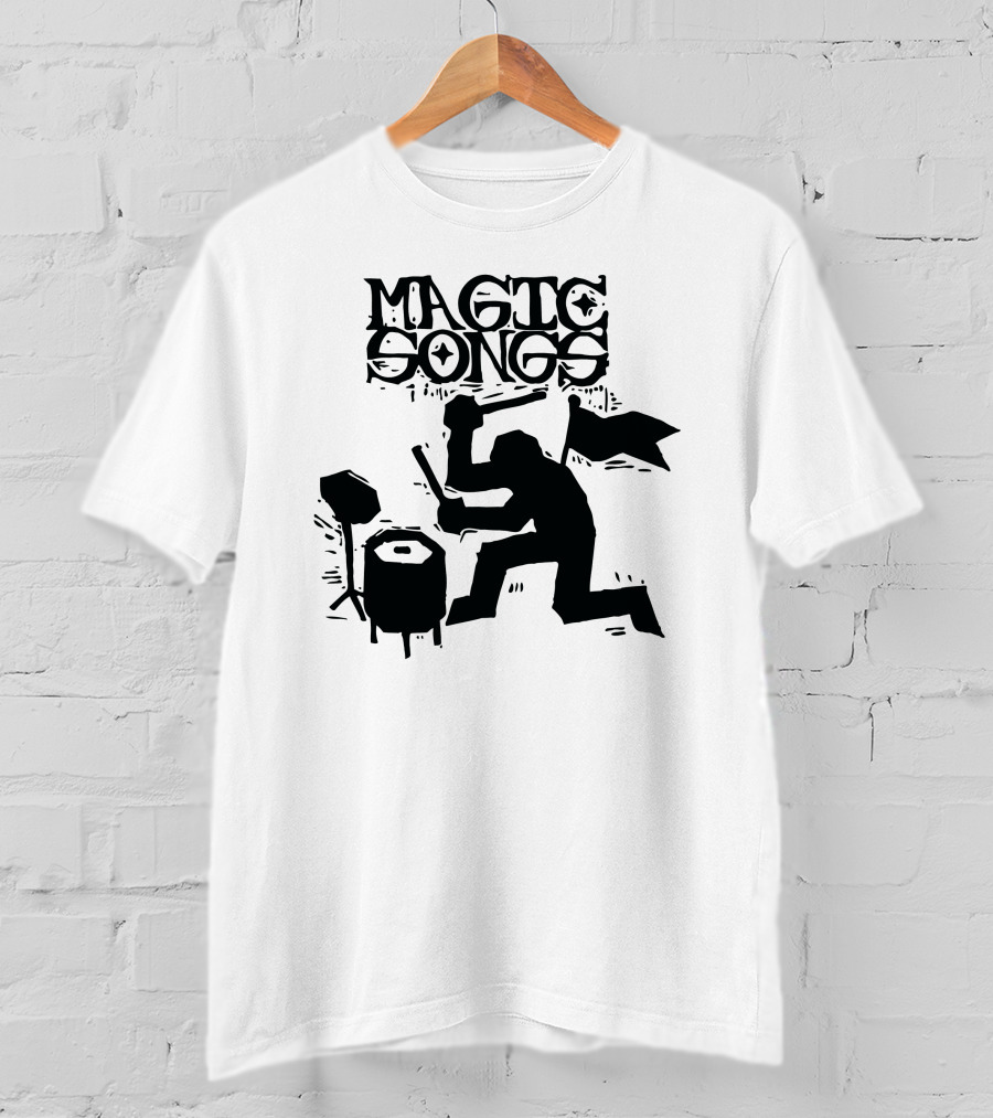 Magic Songs Drummer Silhouette In Action T-Shirt