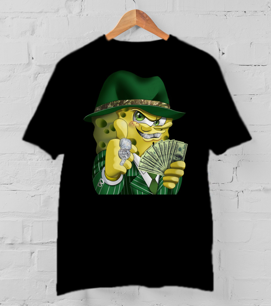 Gangster Spongebob Money And Bling T-Shirt