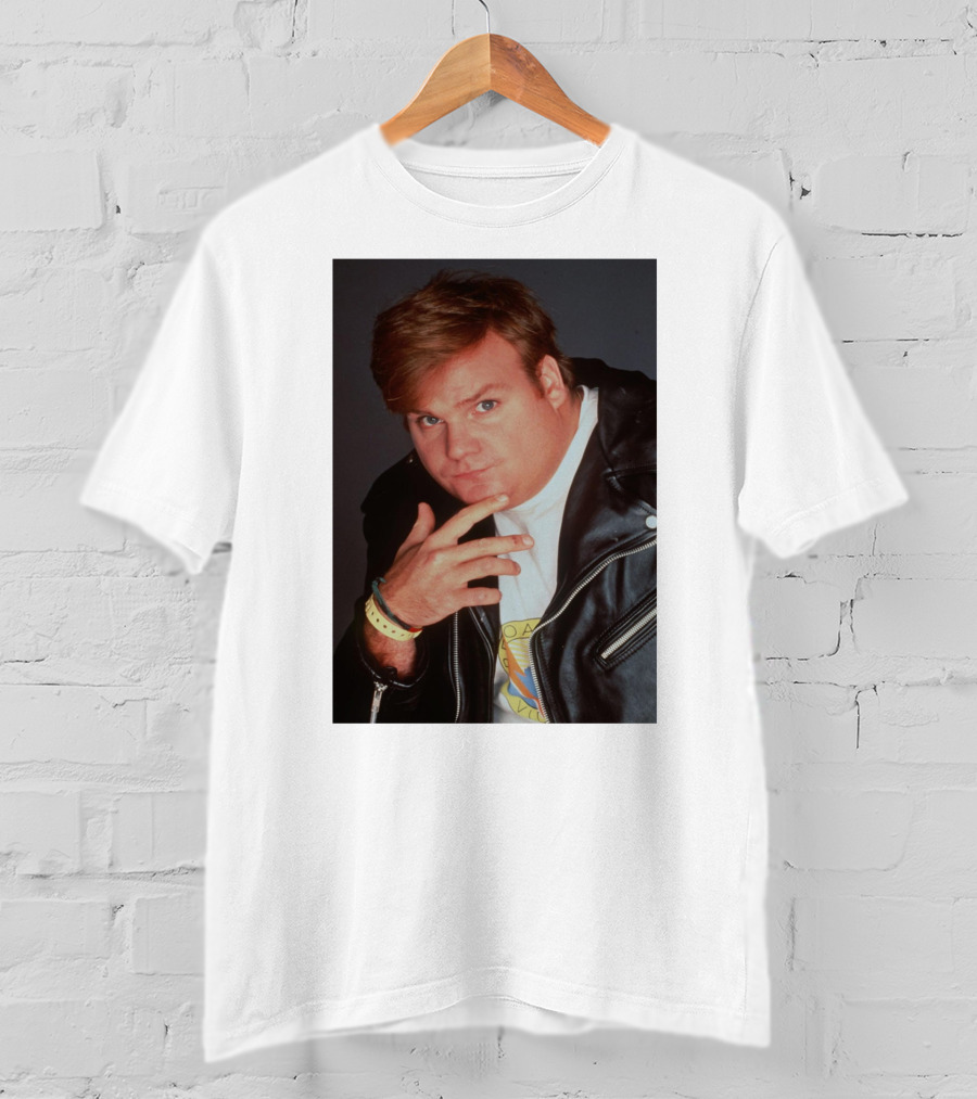 Chris Farley Leather Jacket And Wristbands 90s T-Shirt