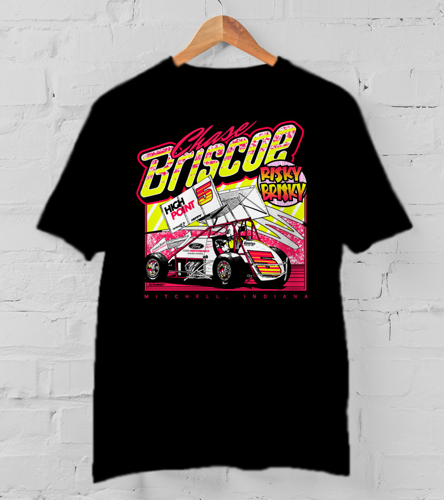 Chase Briscoe Risky Brisky High Point Racing Mitchell Indiana T-Shirt
