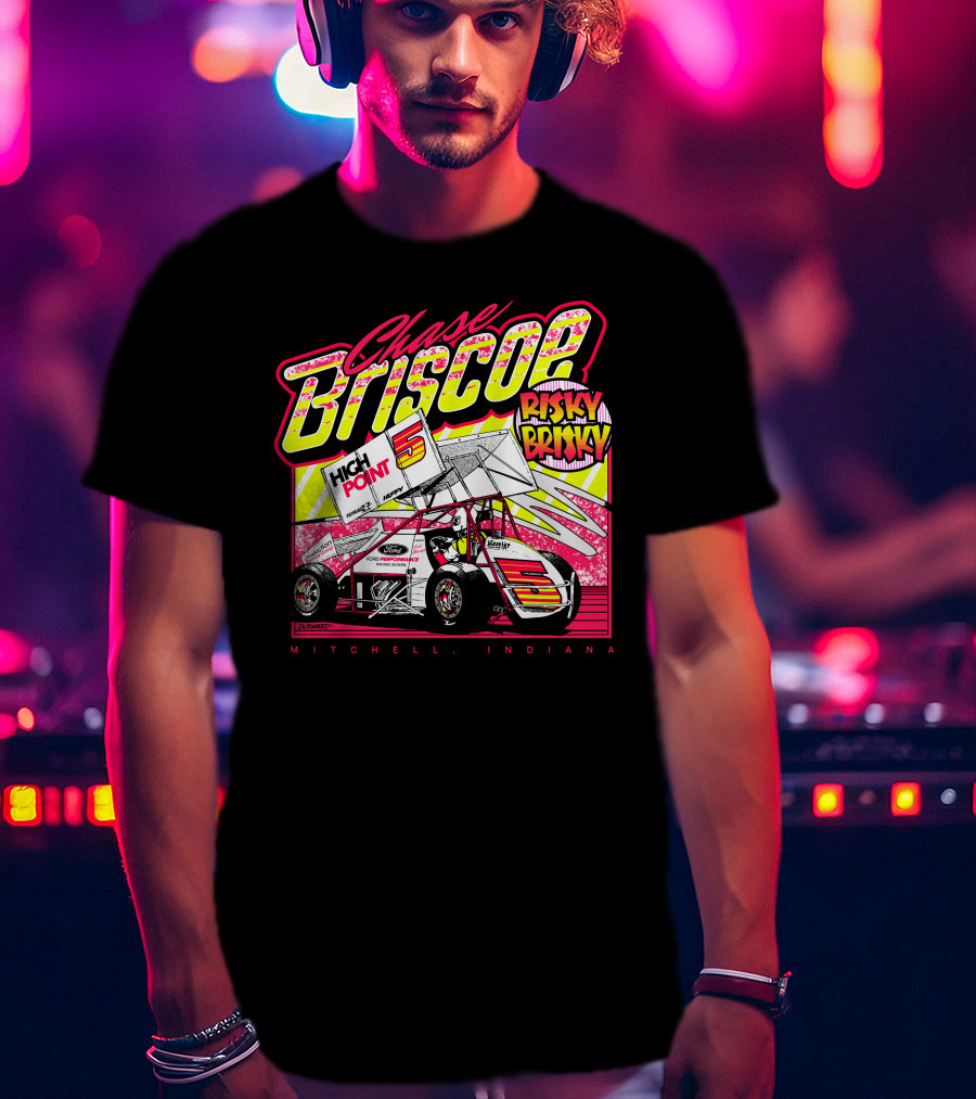 Chase Briscoe Risky Brisky High Point Racing Mitchell Indiana T-Shirt
