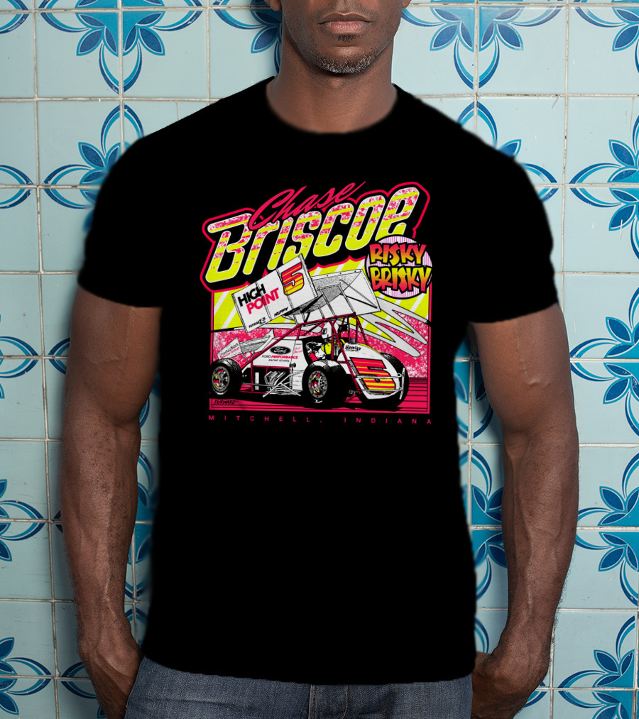 Chase Briscoe Risky Brisky High Point Racing Mitchell Indiana T-Shirt