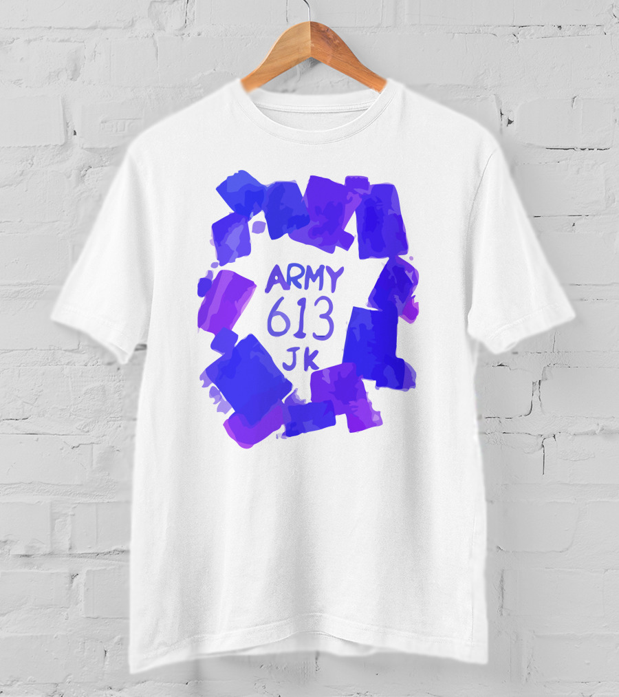 BTS ARMY 613 JK Purple Abstract T-Shirt