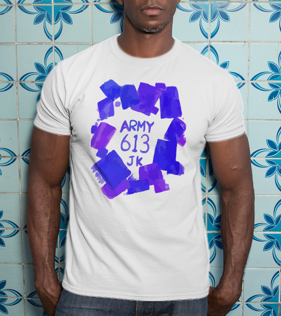 BTS ARMY 613 JK Purple Abstract T-Shirt