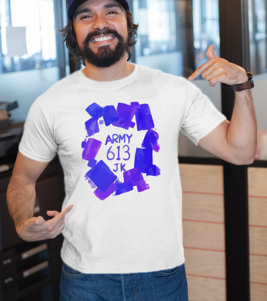 BTS ARMY 613 JK Purple Abstract T-Shirt