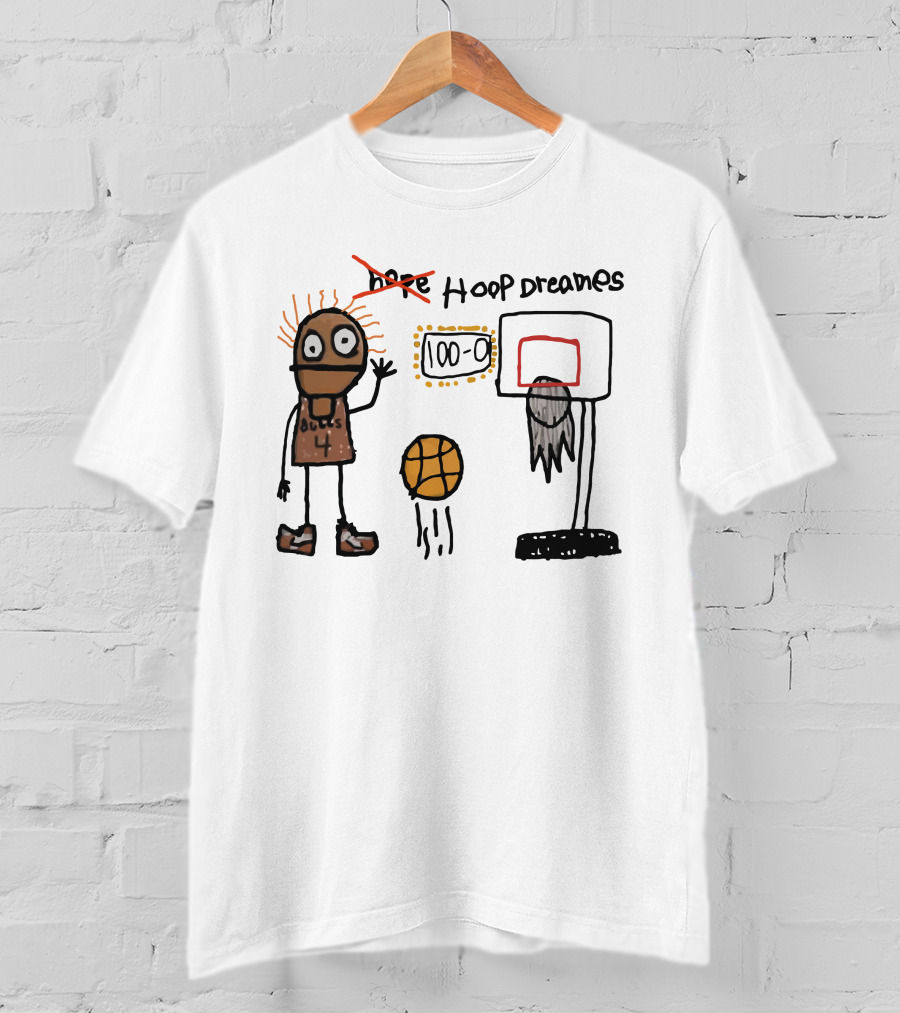Hoop Dreams Chibi Basketball Bulls 4 Score 100-0 T-Shirt