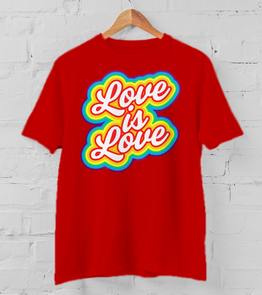 Pride Love Is Love Gender Inclusive Rainbow Toddler T-Shirt