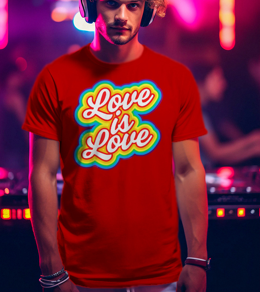 Pride Love Is Love Gender Inclusive Rainbow Toddler T-Shirt