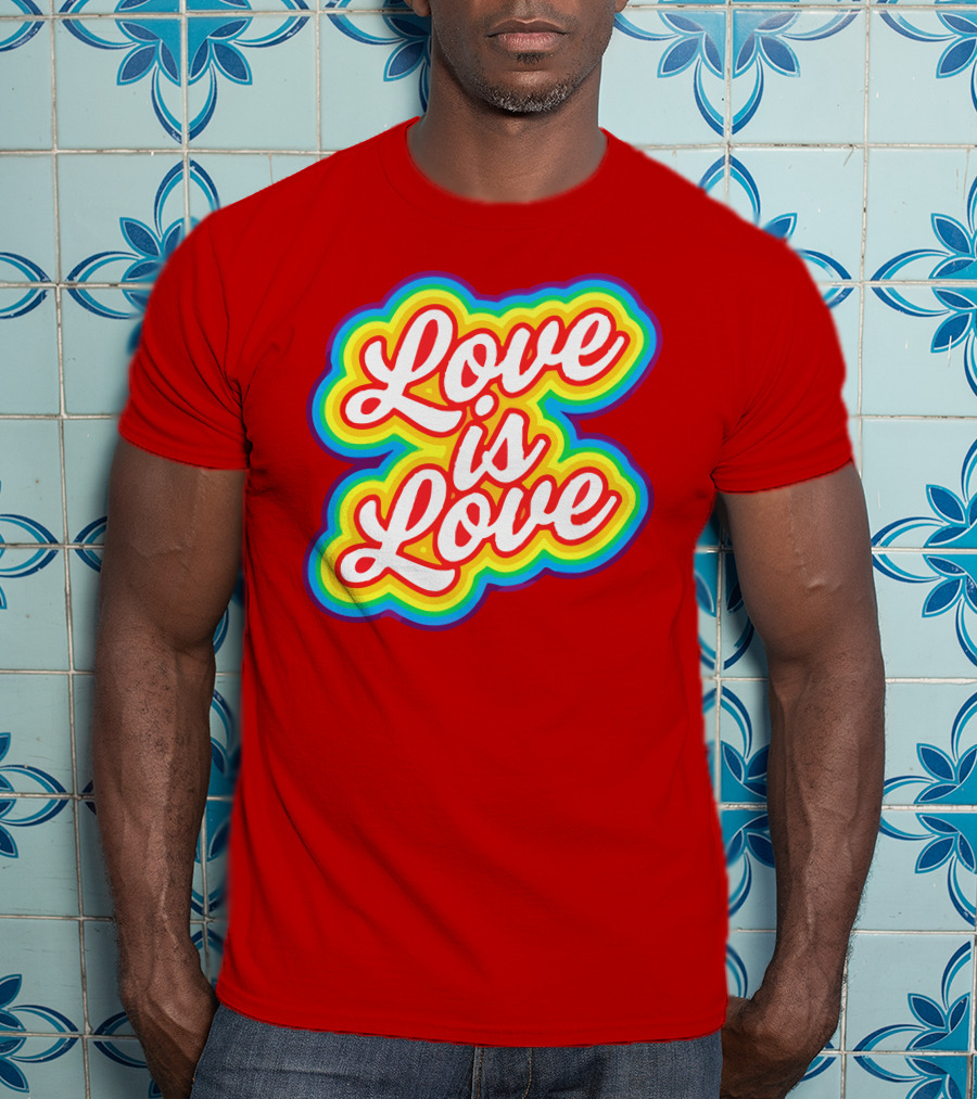 Pride Love Is Love Gender Inclusive Rainbow Toddler T-Shirt
