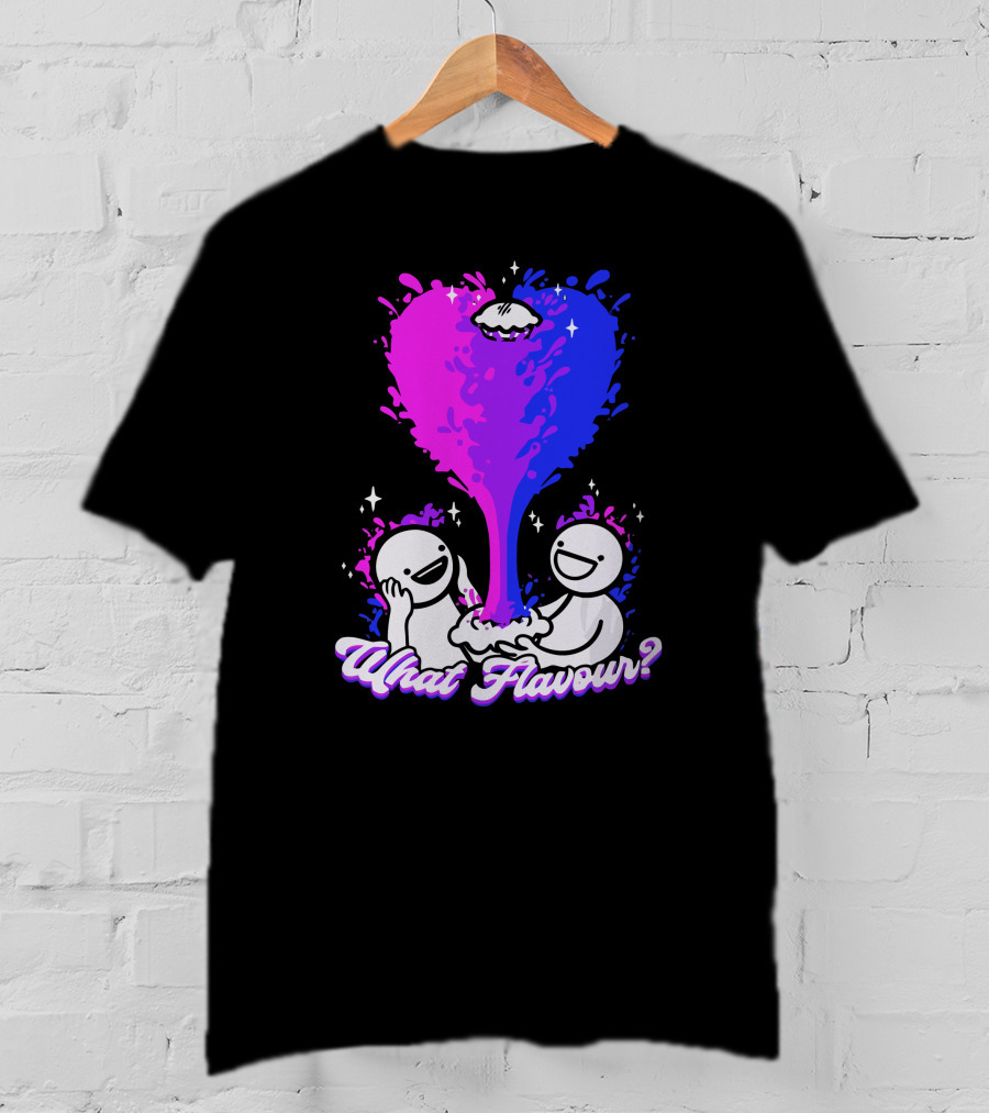 What Flavour? Bi Colorful Abstract Heart Splash T-Shirt