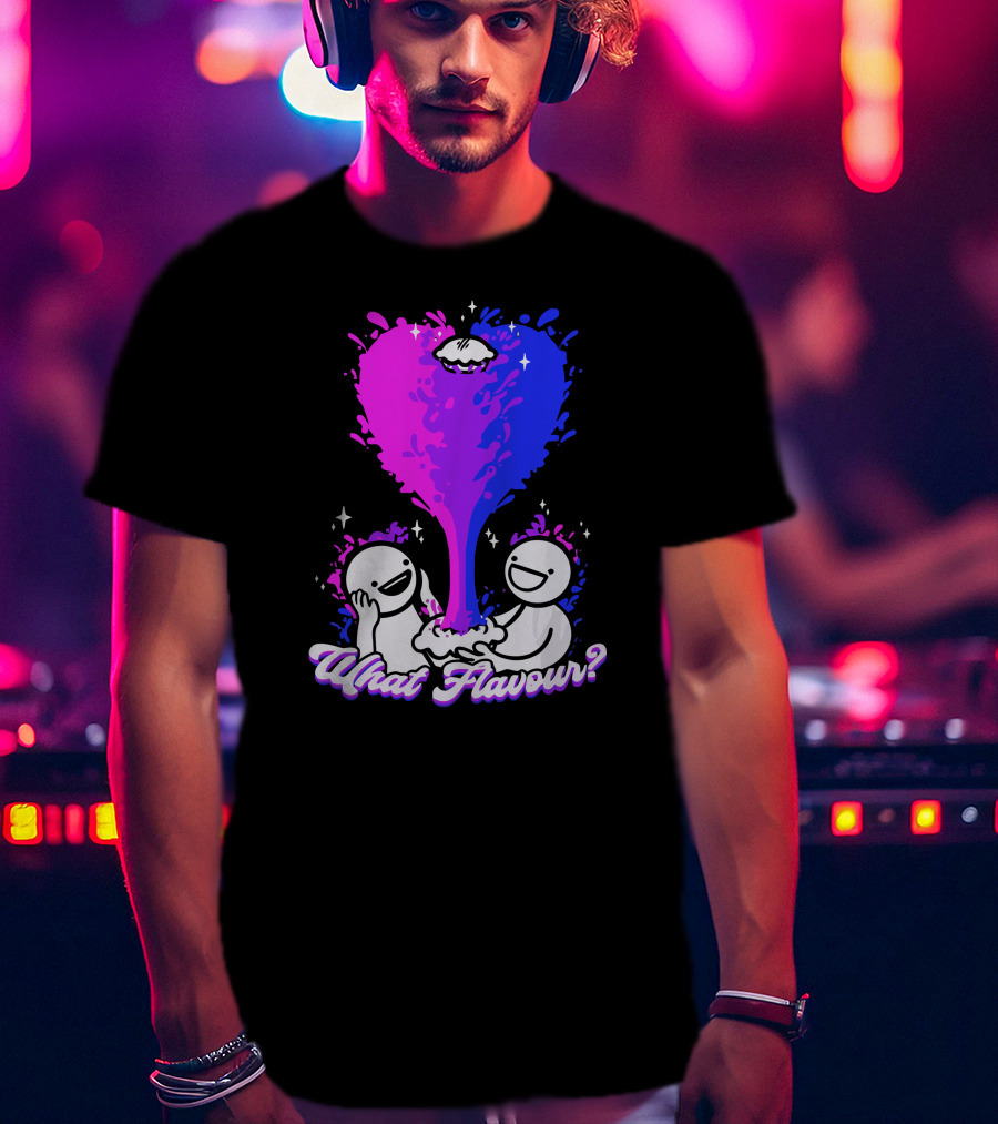 What Flavour? Bi Colorful Abstract Heart Splash T-Shirt