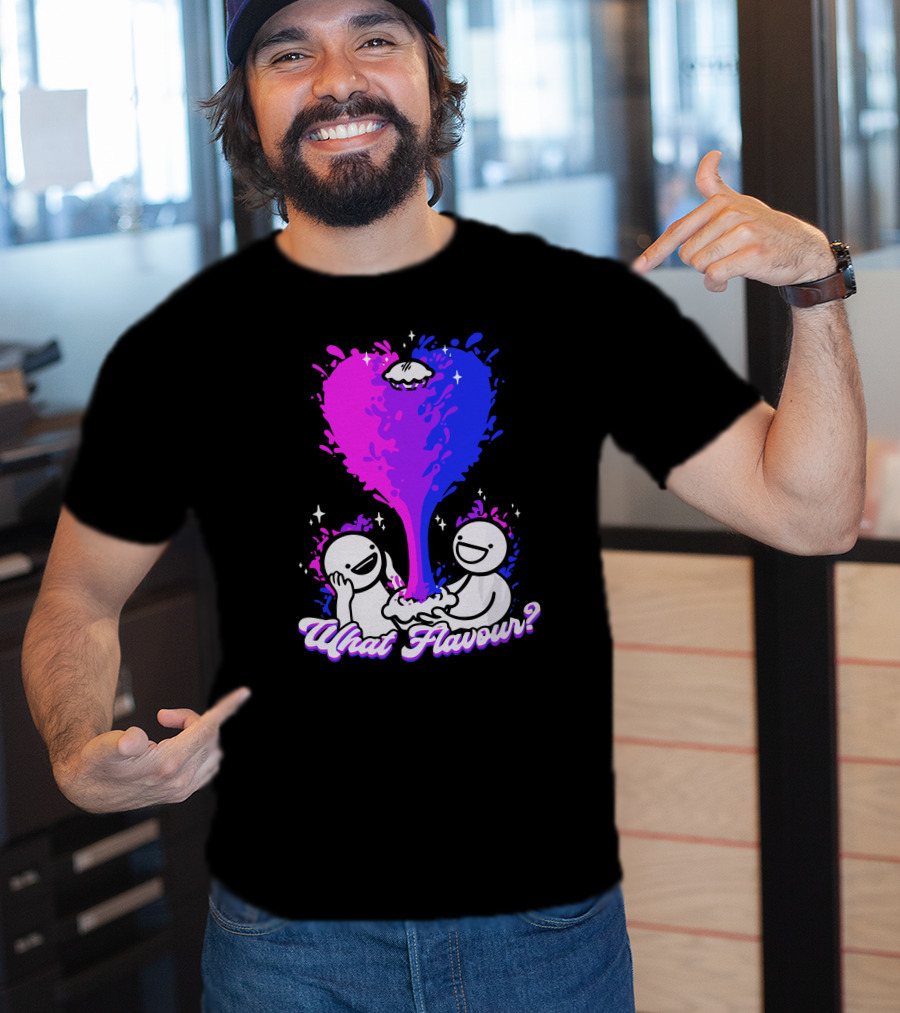 What Flavour? Bi Colorful Abstract Heart Splash T-Shirt