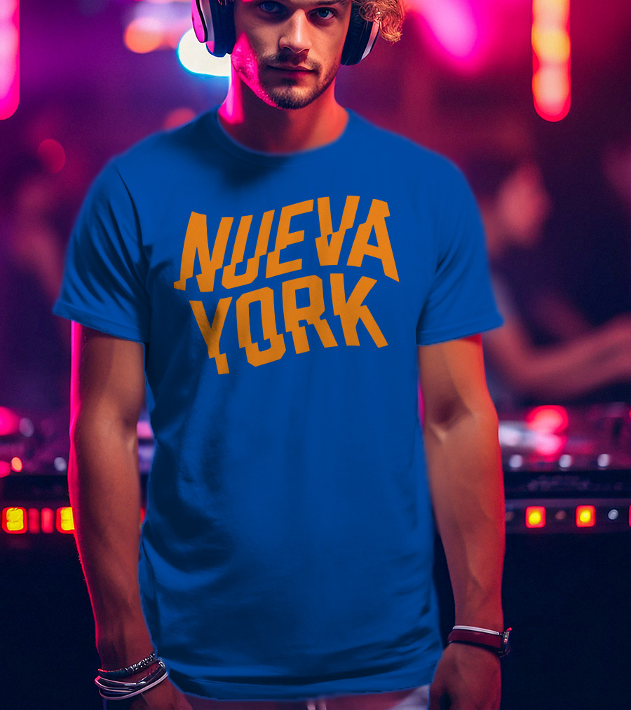 Nueva York Bold Orange Blue T-Shirt