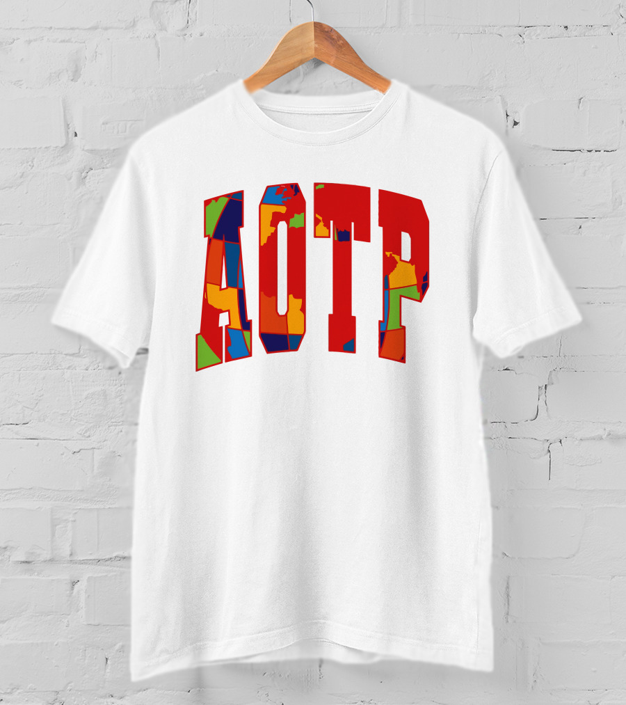 AOTP Bold Multicolor Lettering T-Shirt