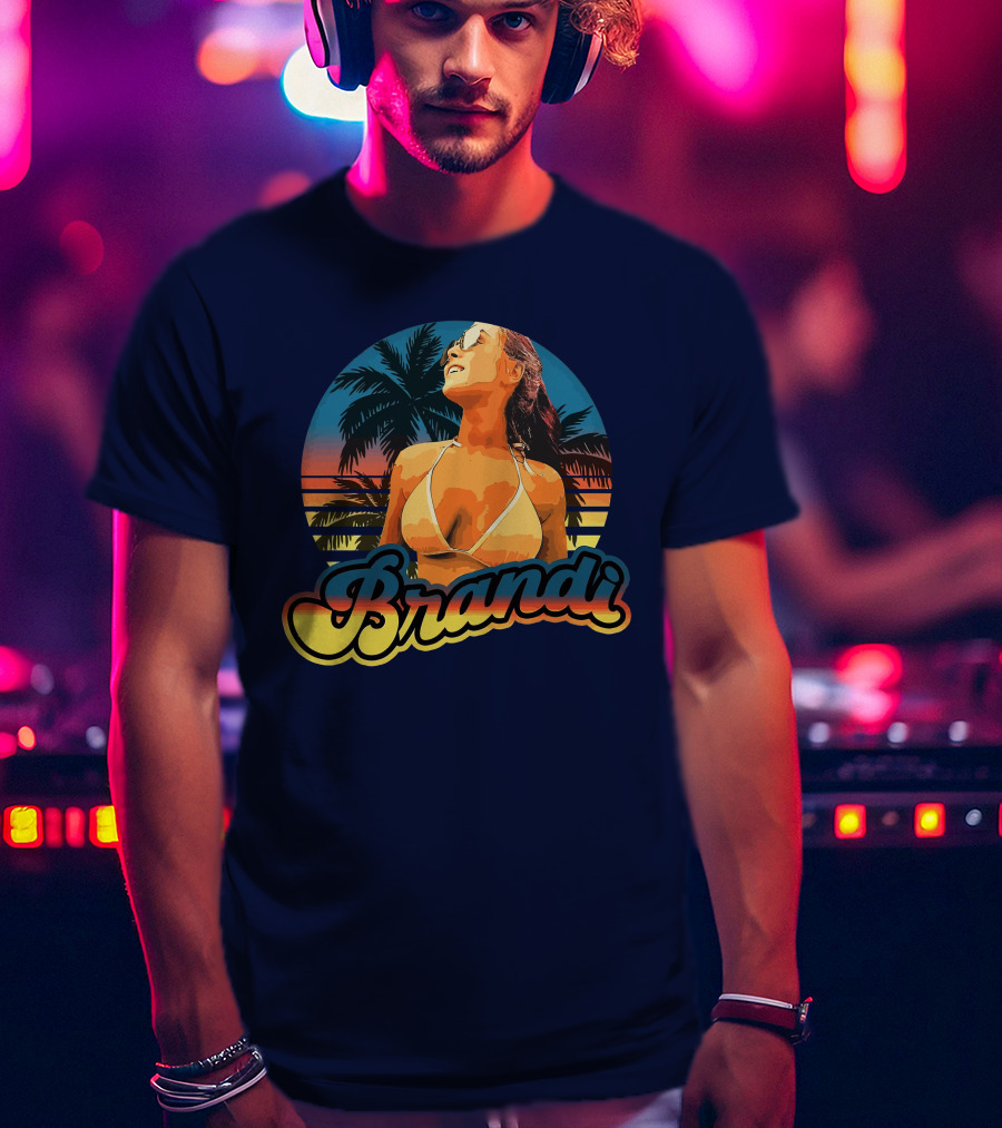 Brandi Lauren Tropical Sunset Palm Trees T-Shirt
