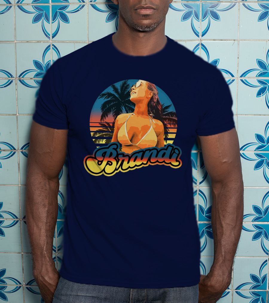Brandi Lauren Tropical Sunset Palm Trees T-Shirt