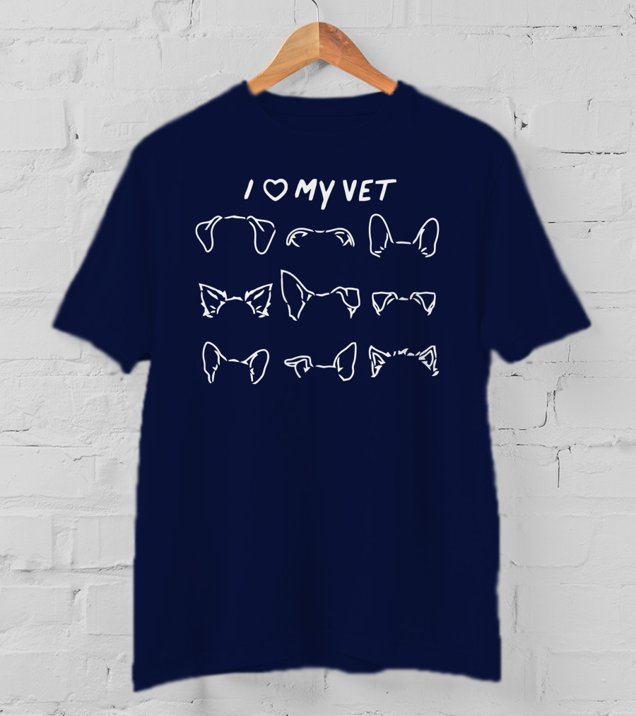 I Love My Vet Animal Ears T-Shirt