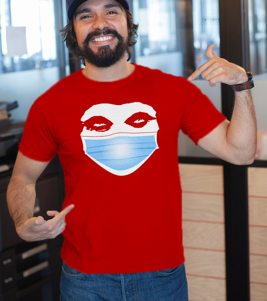Greg Gutfeld Red Face Mask T-Shirt