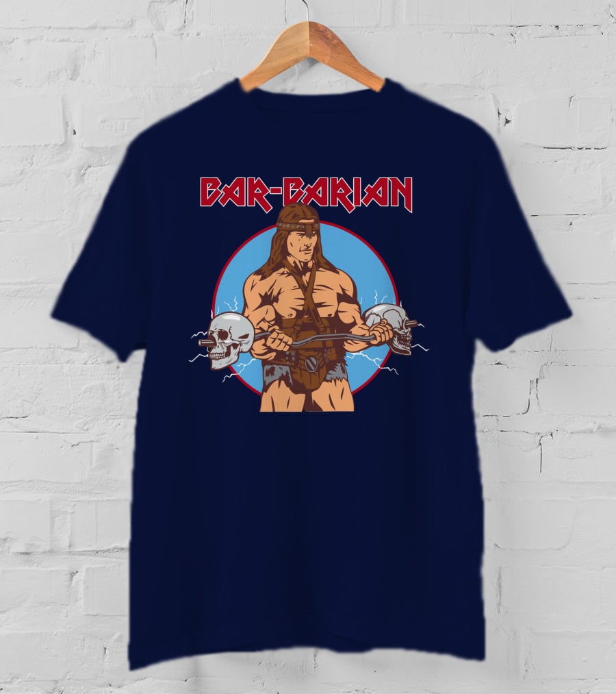 Arnold Schwarzenegger Barbarian Skull Warrior Lifting Barbarian's Official Store T-Shirt