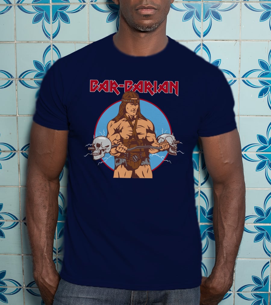 Arnold Schwarzenegger Barbarian Skull Warrior Lifting Barbarian's Official Store T-Shirt