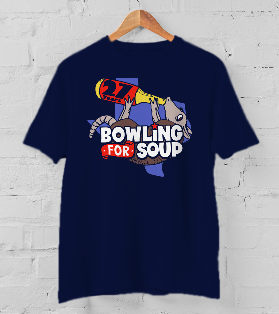 Bowling For Soup 27 Years Armadillo Texas T-Shirt