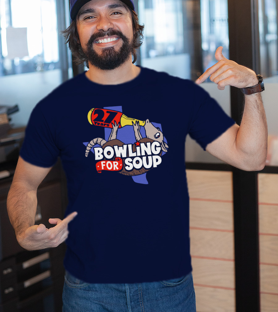Bowling For Soup 27 Years Armadillo Texas T-Shirt