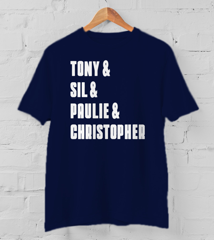 Tony And Sil And Paulie And Christopher Sopranos Characters T-Shirt
