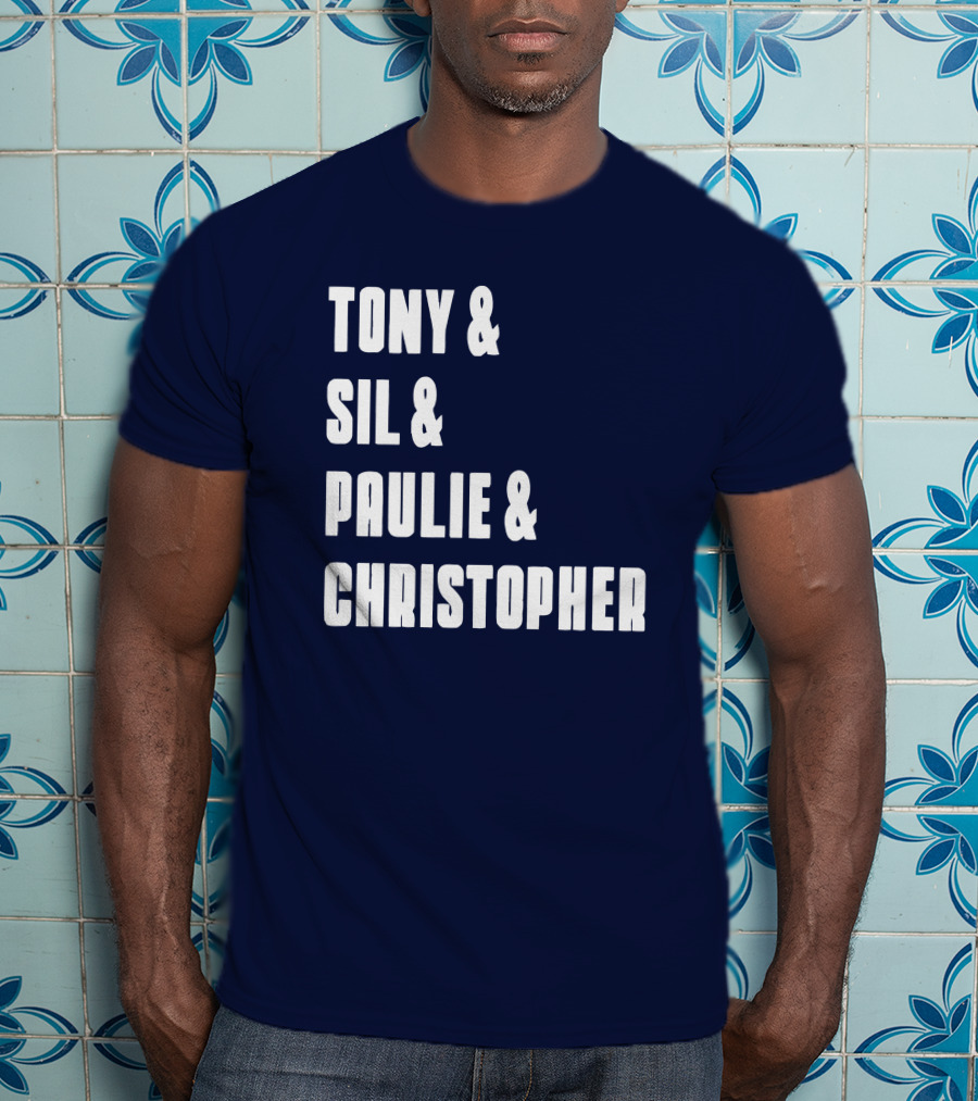 Tony And Sil And Paulie And Christopher Sopranos Characters T-Shirt