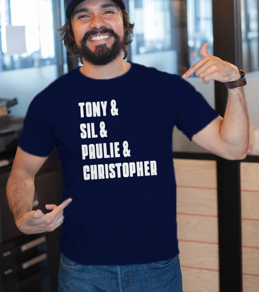 Tony And Sil And Paulie And Christopher Sopranos Characters T-Shirt