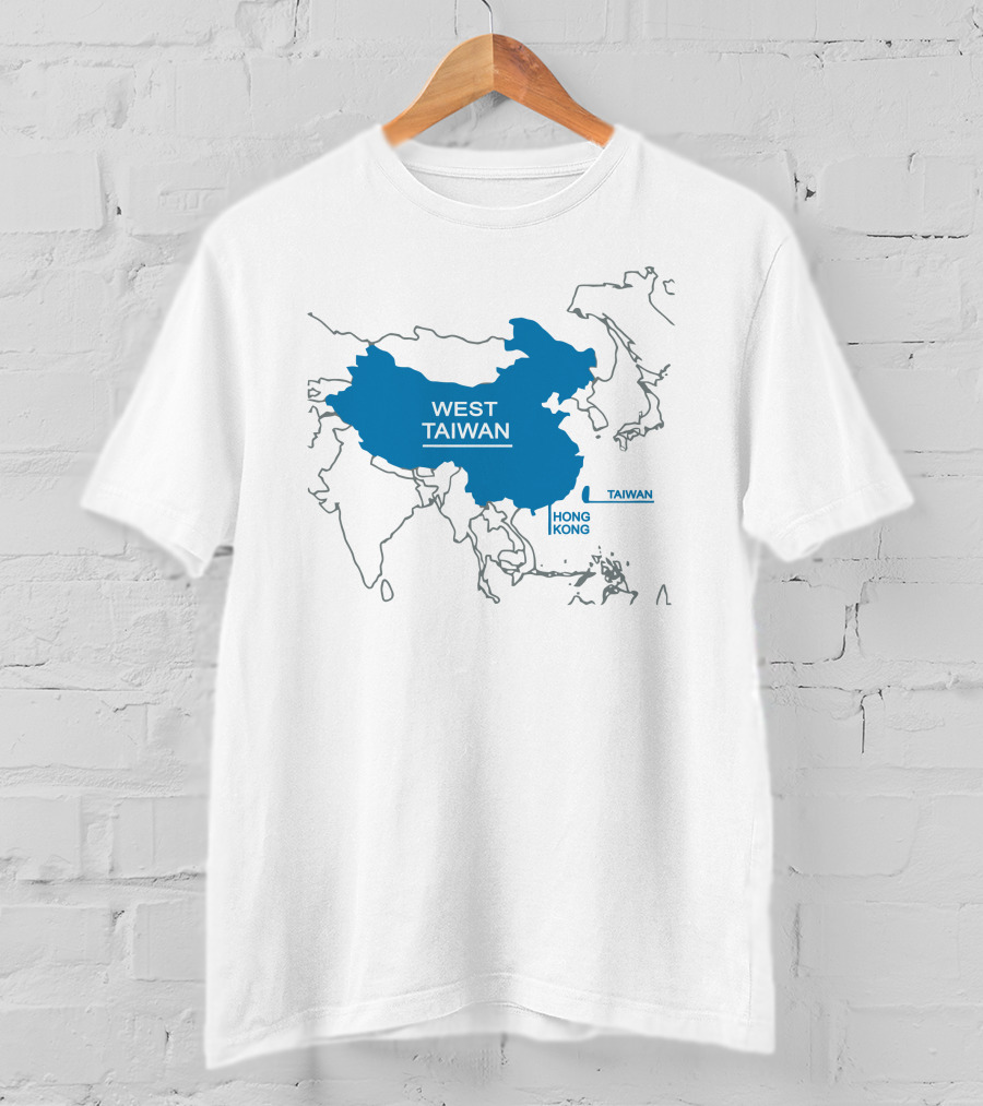 West Taiwan Map With Taiwan Hong Kong T-Shirt
