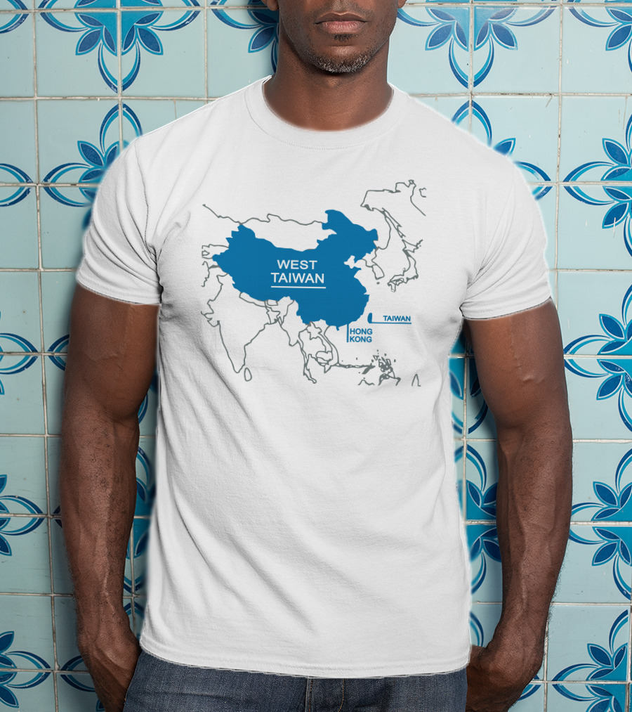 West Taiwan Map With Taiwan Hong Kong T-Shirt