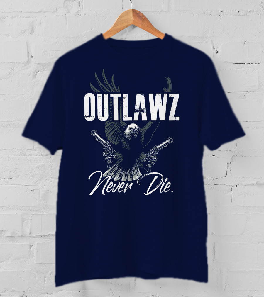 OUTLAWZ Never Die Eagle Guns T-Shirt