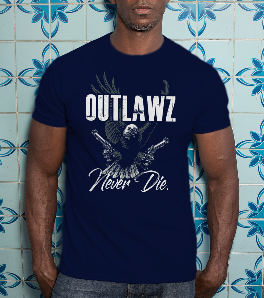 OUTLAWZ Never Die Eagle Guns T-Shirt