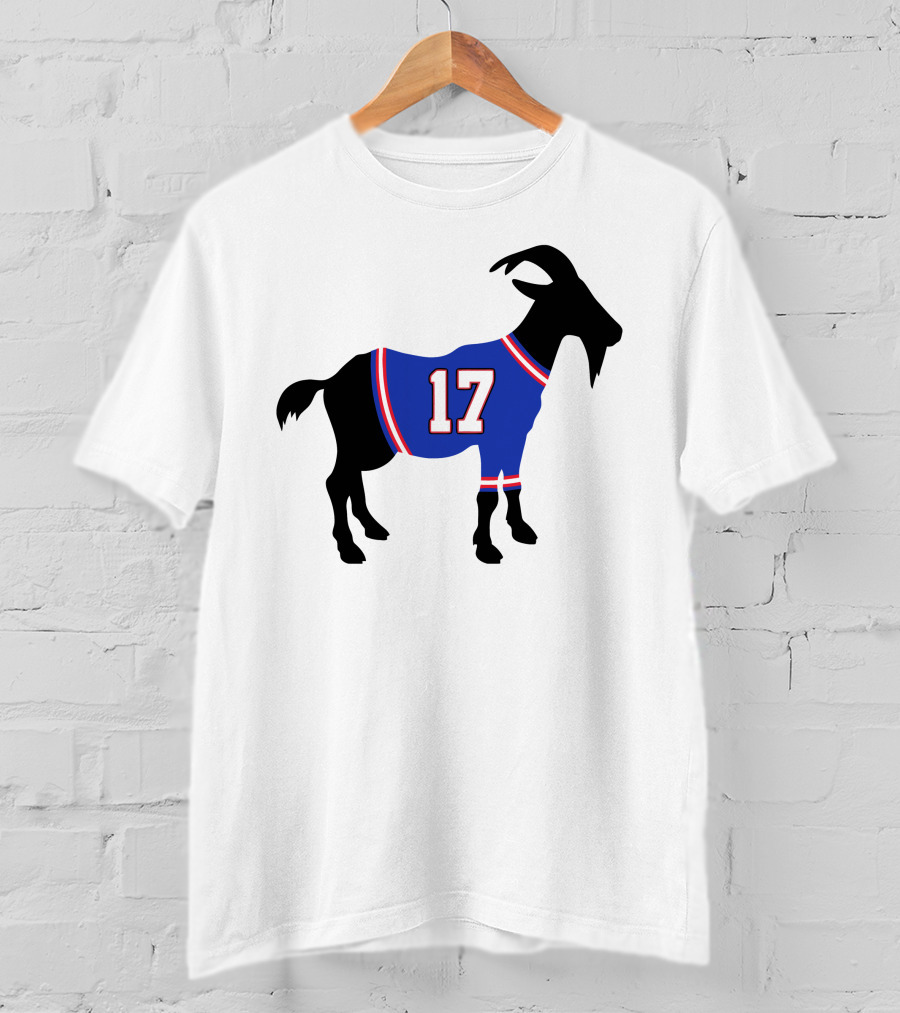 Josh Allen Goat Graphic Number 17 Jersey T-Shirt