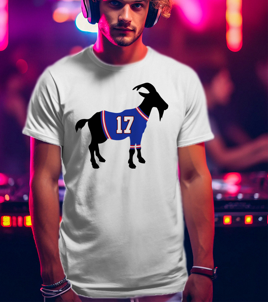 Josh Allen Goat Graphic Number 17 Jersey T-Shirt