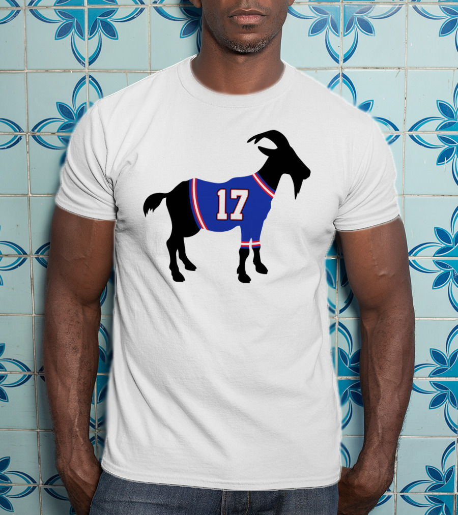 Josh Allen Goat Graphic Number 17 Jersey T-Shirt