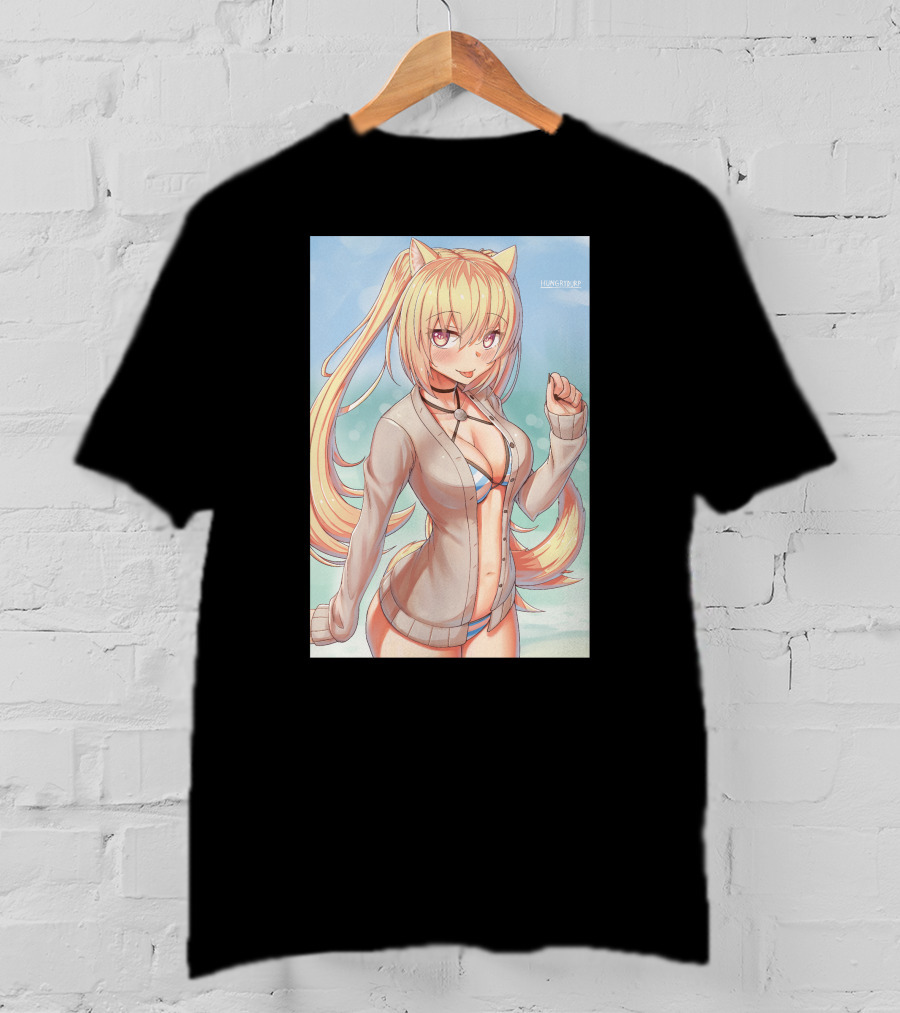 Snuffy Merch Hungrykitty Catgirl Anime Character T-Shirt