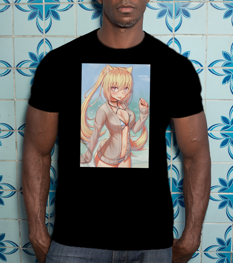 Snuffy Merch Hungrykitty Catgirl Anime Character T-Shirt