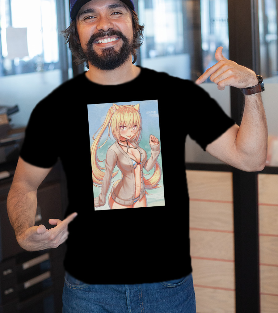 Snuffy Merch Hungrykitty Catgirl Anime Character T-Shirt