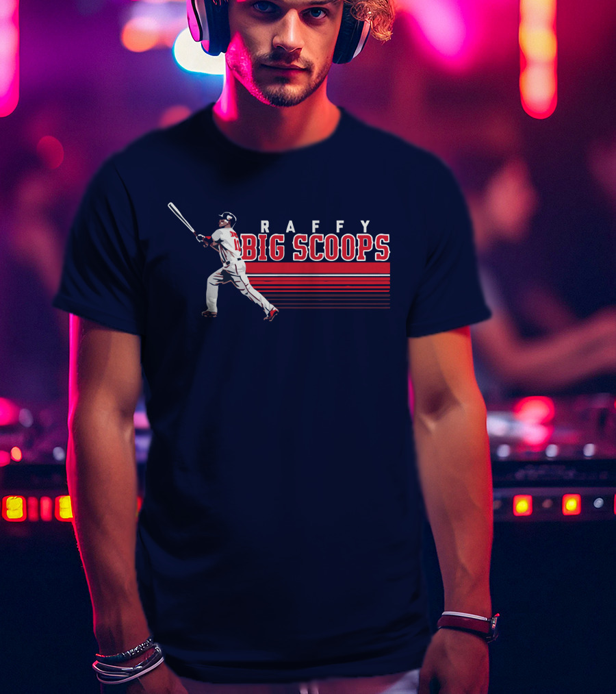 Raffy Big Scoops Baseball Player Silhouette With Bat T-Shirt