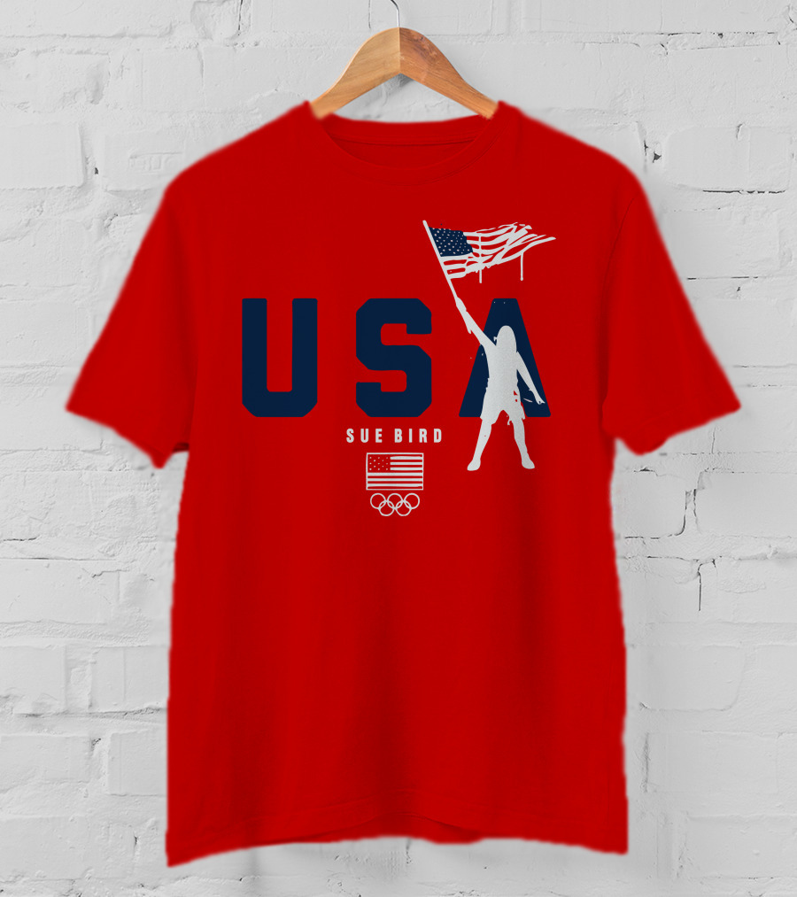 USA Sue Bird Flag Bearer Olympic T-Shirt