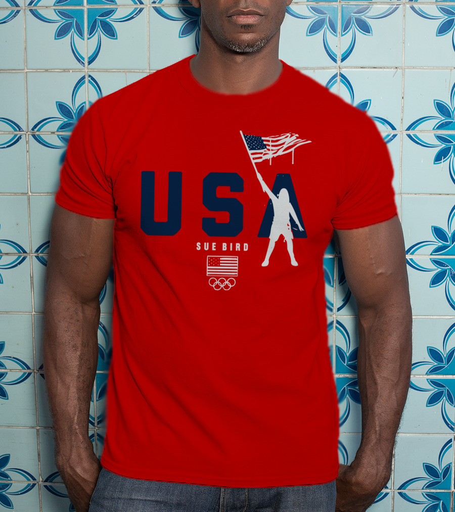 USA Sue Bird Flag Bearer Olympic T-Shirt