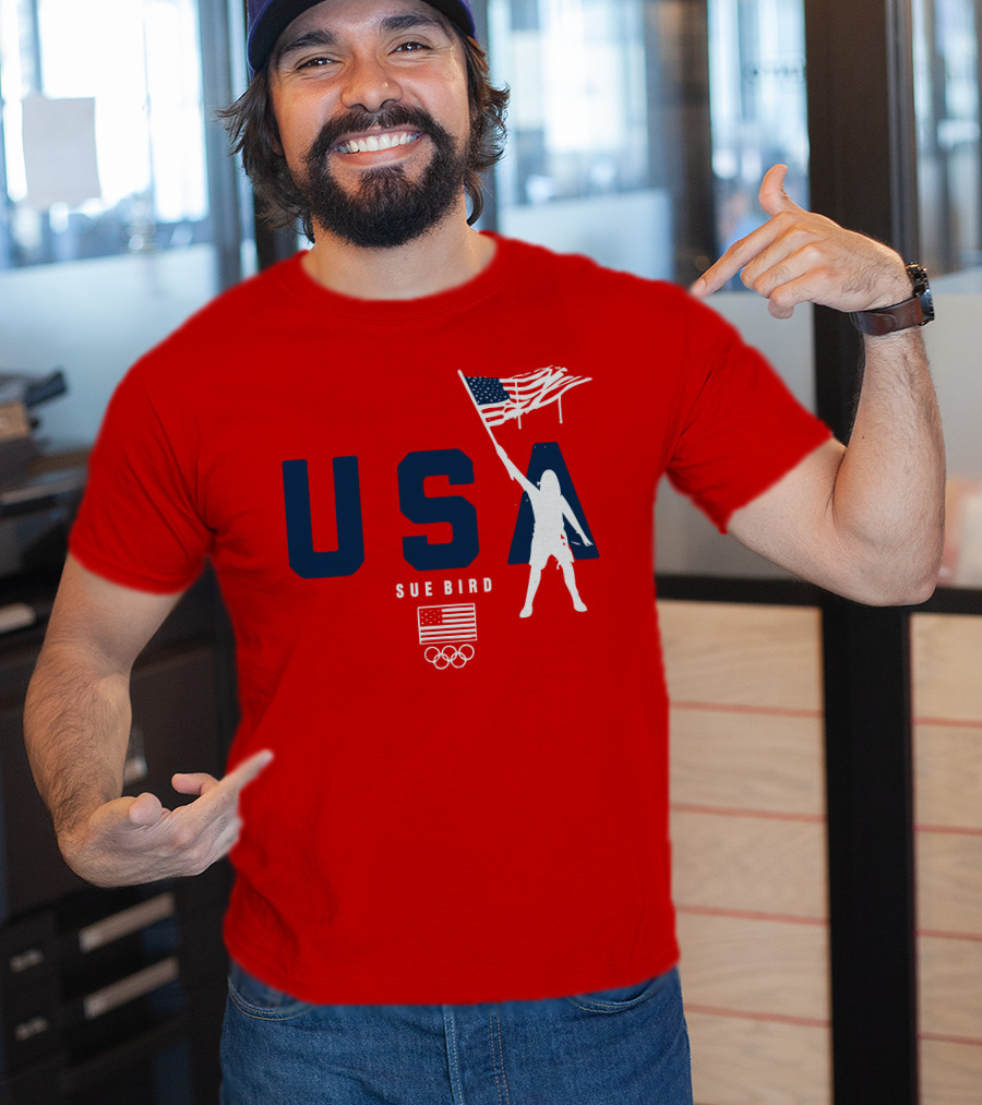 USA Sue Bird Flag Bearer Olympic T-Shirt