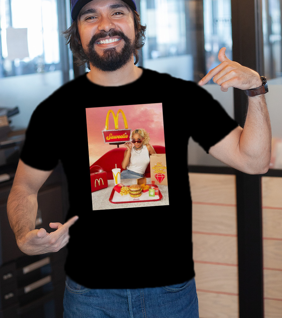Saweetie Meal McDonald's Promo Featuring Iconic Branding And Menu Items T-Shirt