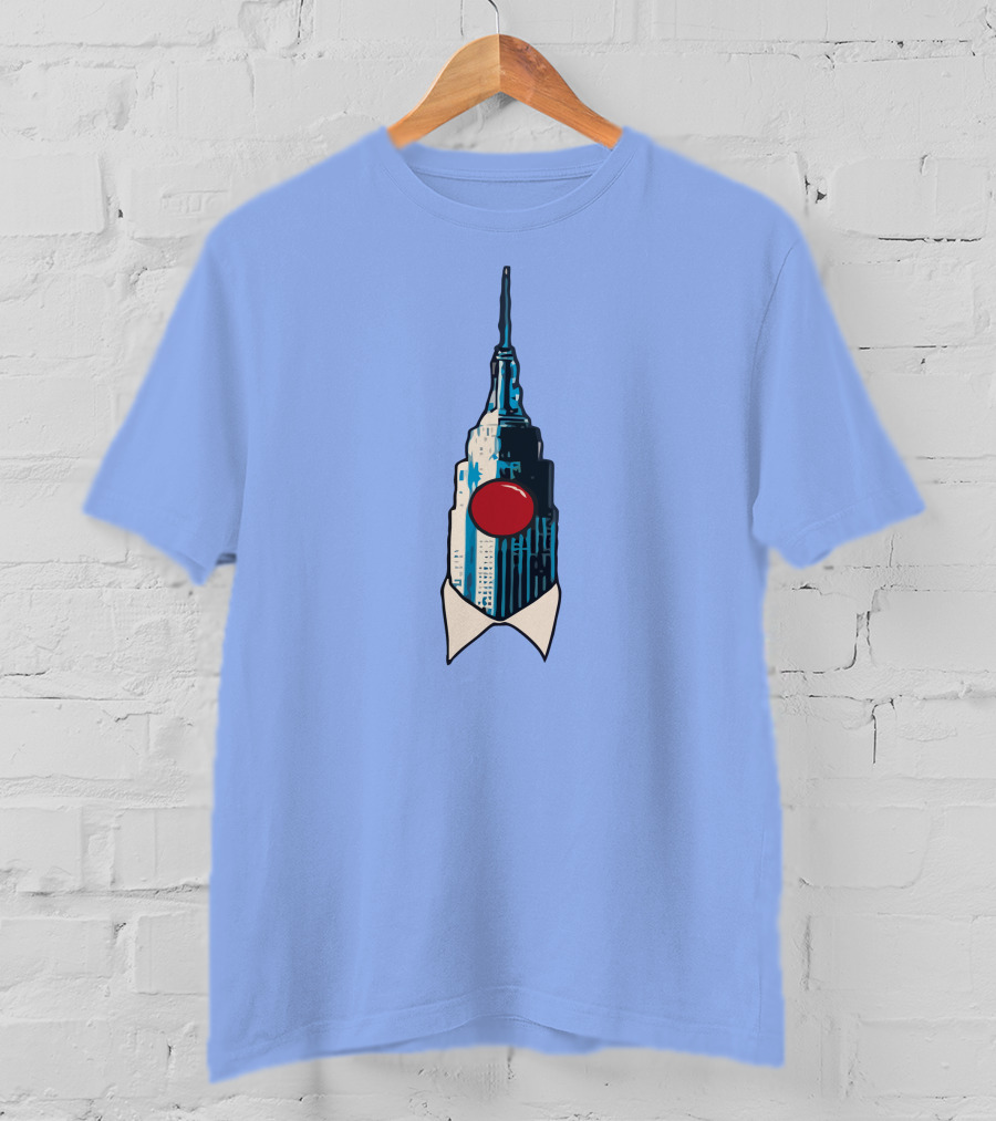 Dave Portnoy The Empire State Building Clown Shirt Blue Background T-Shirt