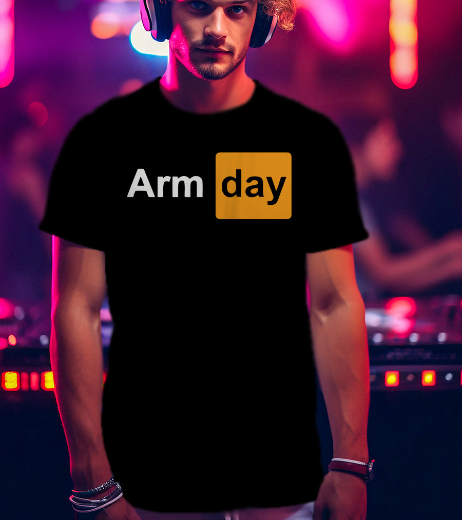 Arm Day Bodybuilding Workout Gym Motivation T-Shirt